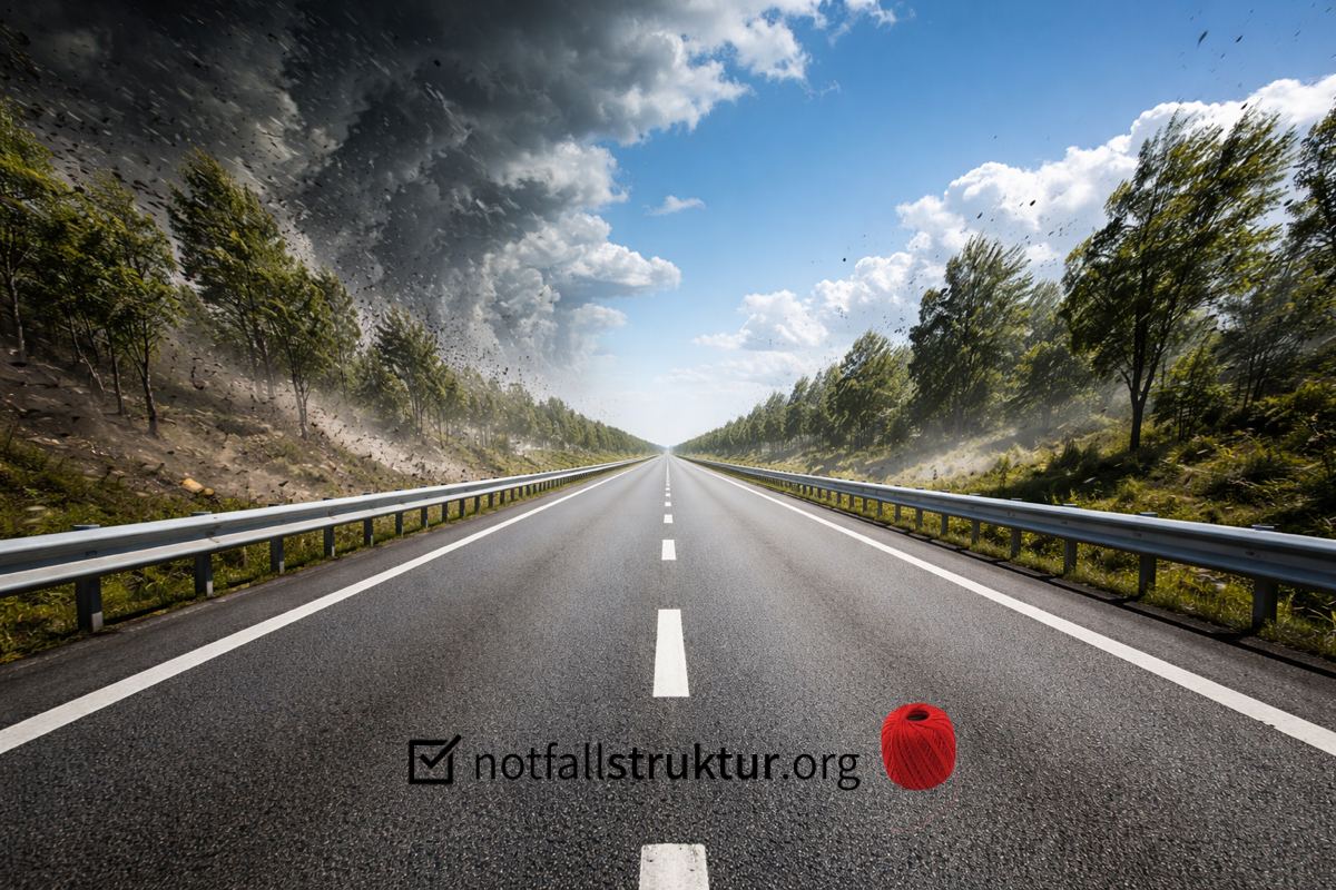 Eine Strasse mit Leitplanken führt geradeaus durch Sonne und Sturm: Leitlinien als Handlungs- und Entscheidungskorridor